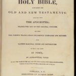 1843 HUGE Holy BIBLE King James English New Hampshire PROVENANCE Davis Family