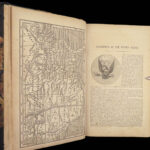 1853 Atlas Cities & State MAPS America Geography Fanning Illustrated Gazetteer