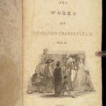 1806 Benjamin Franklin 1ed Autobiography & Essays Americana Slave Trade 3v RARE