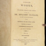 1806 Benjamin Franklin 1ed Autobiography & Essays Americana Slave Trade 3v RARE