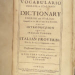 1688 ENORMOUS Italian English Dictionary John Florio Renaissance Humanism FOLIO