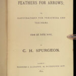 1870 Charles Spurgeon 1st/1st Feathers for Arrows Bible Sermons Baptist Puritan