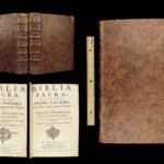 1729 Bibla Sacra Vulgate BIBLE Latin Vatable Estienne Pagnino 2v HUGE FOLIOS