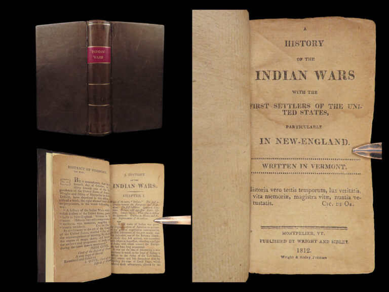 Image of 1812 INDIAN Wars 1ed Christopher Columbus Americana Torture New England RARE