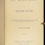 1886 ENGLISH Les Misérables 1ed Victor HUGO French Lit Cosette Jean Valjean 5v