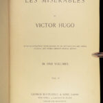 1886 ENGLISH Les Misérables 1ed Victor HUGO French Lit Cosette Jean Valjean 5v