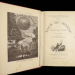 1894 Jules Verne Around the World in 80 Days Adventure Voyages French Hetzel