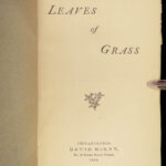 1884 Walt Whitman Leaves of Grass American Poetry SEXUALITY Scandal Romanticism