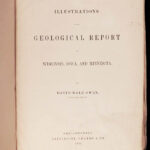 1852 1st ed Owen’s Geological Survey MAPS Fossils Wisconsin Iowa Minnesota Lakes