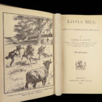 1893 Little Women & Little Men by Louisa May Alcott Children CLASSIC 2v SET