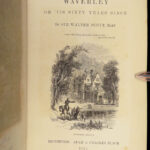 1871 EXQUISITE Waverley Novels Sir Walter Scott Ivanhoe 25v Set FINE BINDING