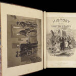 1866 History of US America Spencer Alonzo Chappell ART Pocahontas INDIANS 4v