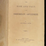 1881 Confederate Jefferson Davis 1ed Rise & Fall Confederacy Slavery Civil War