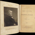 1881 Confederate Jefferson Davis 1ed Rise & Fall Confederacy Slavery Civil War