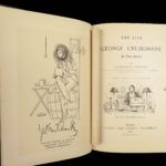 1882 George Cruikshank 1ed Caricature CARTOON ART Jerrold Illustrated 2v SET