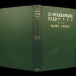 1909 Mark Twain 1st Is Shakespeare Dead? Francis Bacon Authorship Plays English