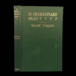 1909 Mark Twain 1st Is Shakespeare Dead? Francis Bacon Authorship Plays English