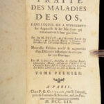 1759 BONE Diseases Surgery Petit French Medicine Malady des Os Illustrated 2v