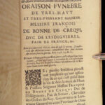 1676 Royalty Funeral Eulogies by French Bossuet Henrietta Anne & Henrietta Maria